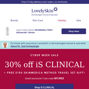 We're feeling very merry with 30% off iS CLINICAL savings