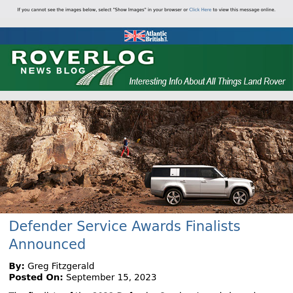 ROVERLOG Issue 284 - The Latest In Land Rover News From Atlantic British Ltd.