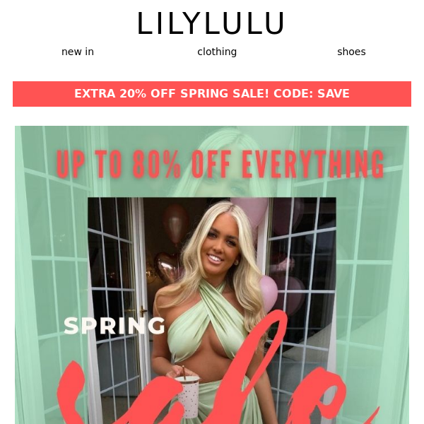 Spring Sale: Up to 80% off Everything! 