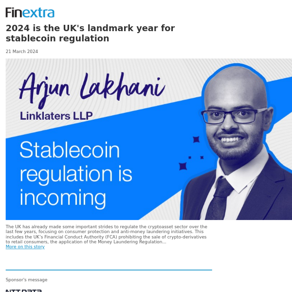 Finextra News Flash: 2024 is the UK's landmark year for stablecoin regulation