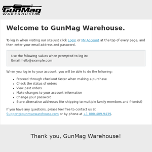 Welcome, Gun Mag Warehouse!