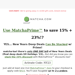 NY deals STACK w/ Prime! More than 30% off! 🍵