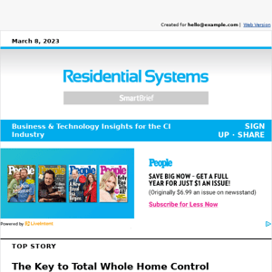 SmartBrief: The Key to Total Whole Home Control