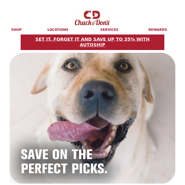 Save on your pet's faves this month.