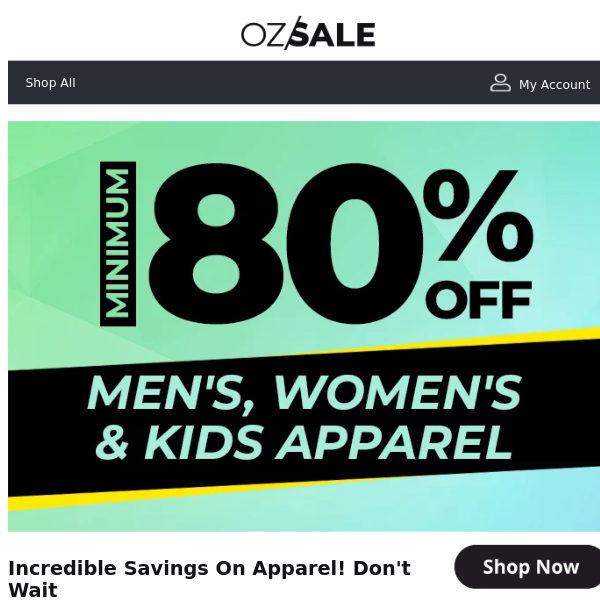 OMG! 80% Off Apparel SALE - It's All Gotta Go!