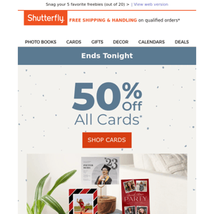 Here’s to you, Tiny Prints: 50% OFF ALL cards + up to 50% OFF sitewide!