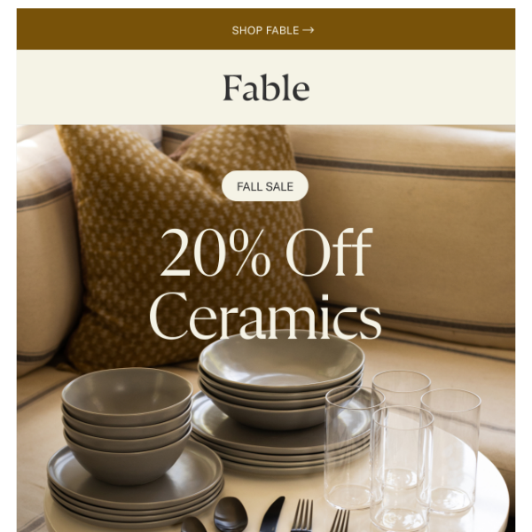 Surprise! 20% Off Ceramics 🍂