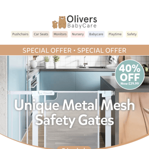 Save 40% on Callowesse Metal Mesh Stair Gates