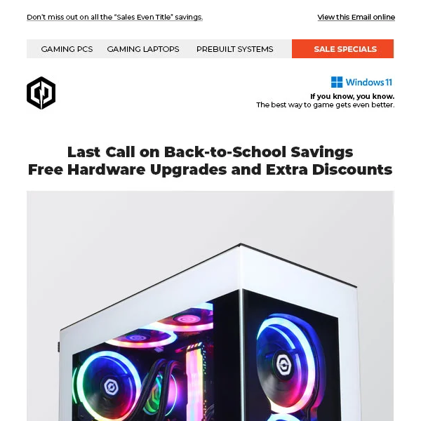 ✔ Last Call on Back-to-School Gaming PC Deals