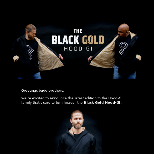 💥 The Black Gold Hood-Gi Has Arrived!