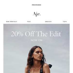 20% Off The Edit | Now On