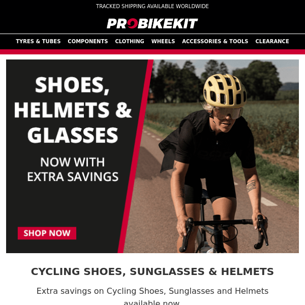Cycling Shoes, Helmets and Sunglasses!