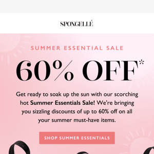 ☀️Summer Essentials Sale : Up to 60% off!