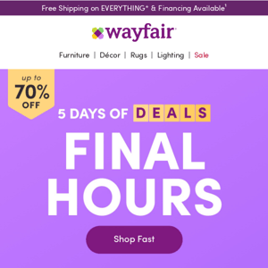 ⭕ ⭕ Hurry, FINAL HOURS! Shop fast! ⭕ ⭕