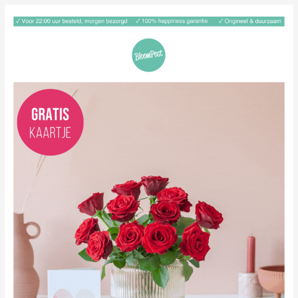 💞 Tijdelijk GRATIS kaart bij je valentijnscadeau