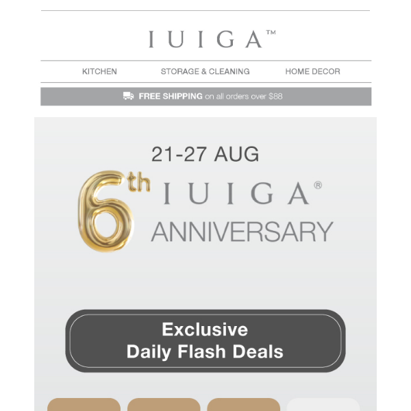 IUIGA's 6th Anniversary Sale: $1 Deals, $100 Off, and More! 😍