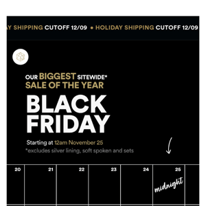 FINAL CALL FOR BLACK FRIDAY DEALS!