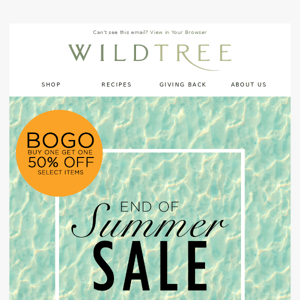 End of Summer Sale ends tonight!