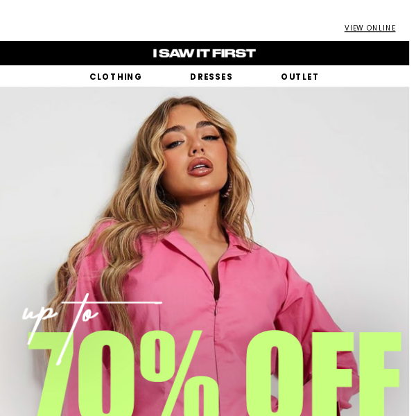 IT'S LIVE! Up to 70% Off Outlet 🚨