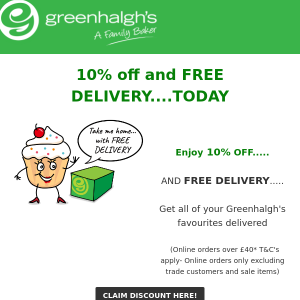 Get your fix with free delivery and 10% OFF your next online order