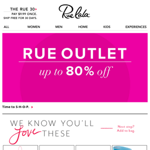 Just IN: Up to 80% Off OUTLET