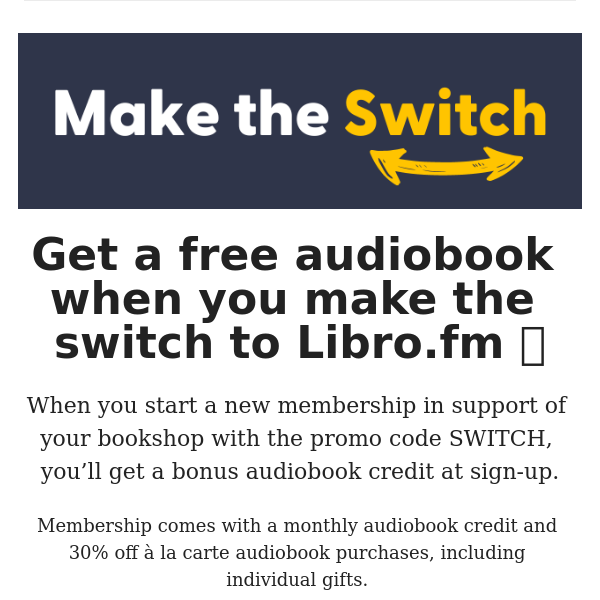 Support Indies, Get an Audiobook 🎧