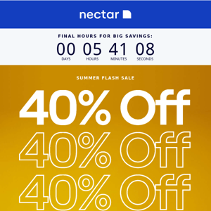 Offer expiring: Get 40% off all Nectars ❗️