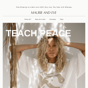 FINAL RESTOCK: Teach Peace Tee