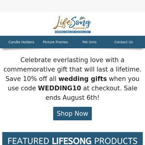 Wedding Gifts Now 10% Off 👰