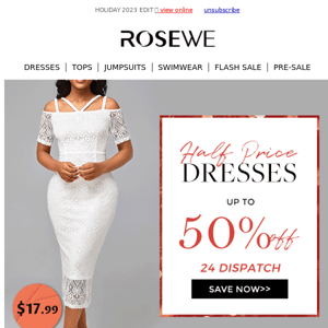 50% OFF DRESSES SALE!!!