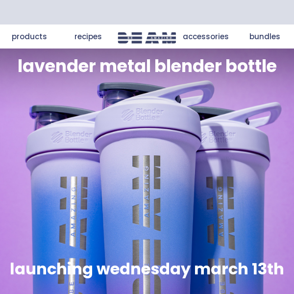 lavender metal blender bottle