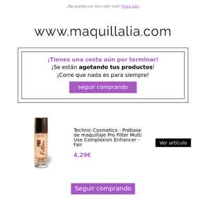 Maquillalia, tus productos de maquillalia se agotan 😱 ¡No los olvides!