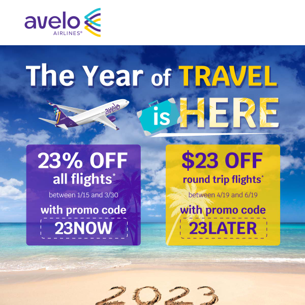 Save BIG with 2️⃣ NEW promo codes! Avelo Airlines