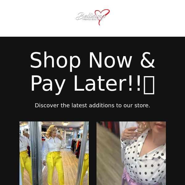 Shop now and pay later!! 👗💖