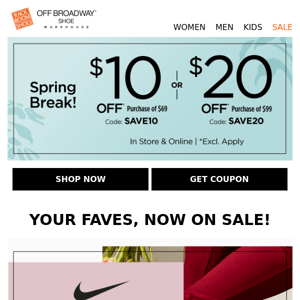 Stack your savings! Up to $20 OFF + new markdowns