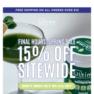 FINAL HOURS: You’re in luck! 15% off NOW ☘️