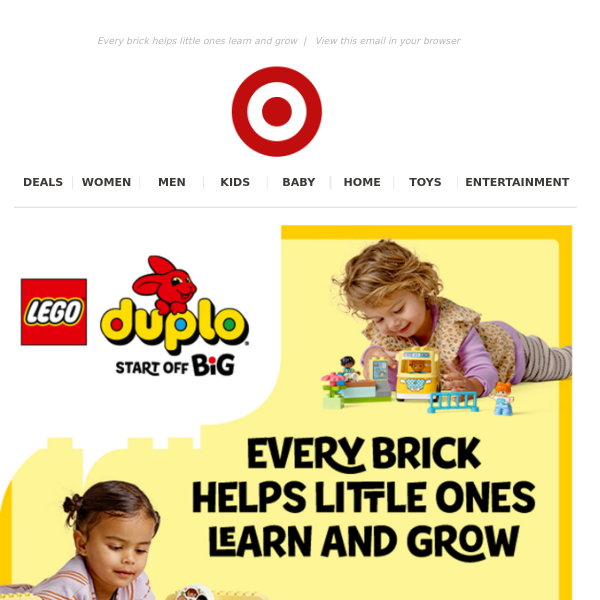 Start off Big with LEGO® DUPLO® Bricks