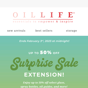 ⏰ 1-Day Sale Extension! up to 50% off select best sellers ends at midnight!