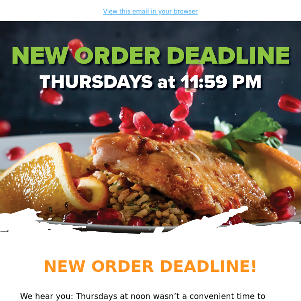 🚨 IMPORTANT UPDATE: New Order Deadline!