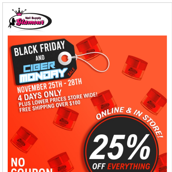 BLACK FRIDAY SALE !!! ON BEST NAIL SUPPLY !!