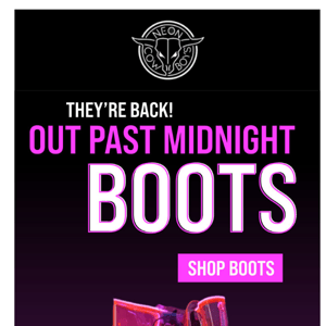 🟣 They're HERE! Out Past Midnight Boots Are Back!