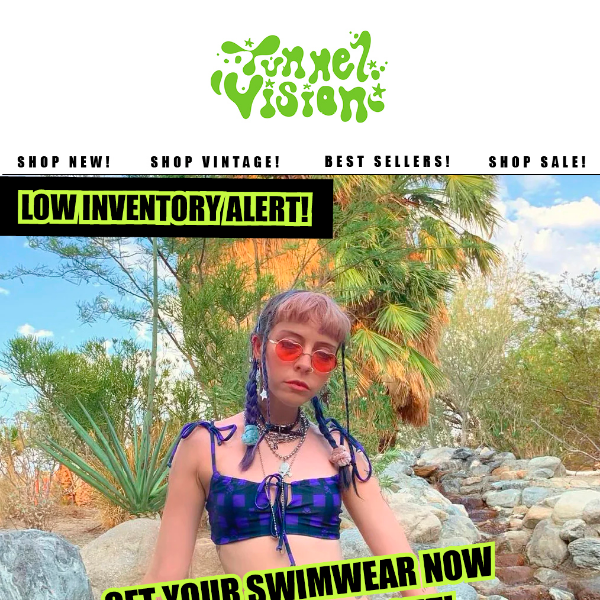 LOW INVENTORY ALERT! GET YOUR SWIMWEAR NOW!