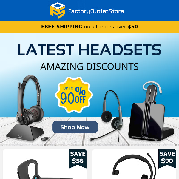 Up to 90% Off on Latest Headsets 🎧