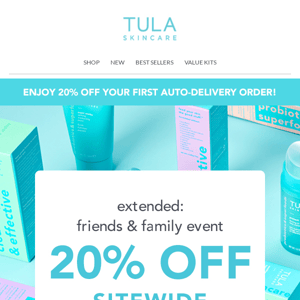 20% off | Savings extended