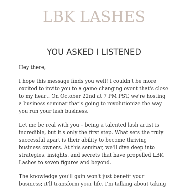 Filling up | Join Me on October 22nd to Elevate Your Lash Business!
