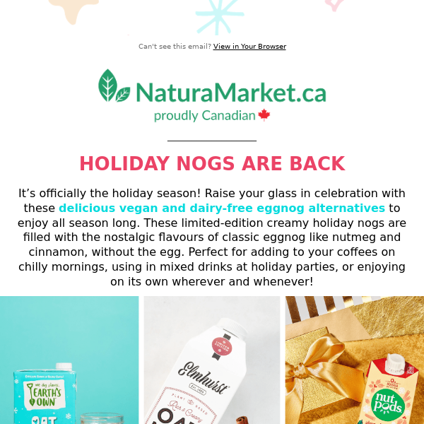 Holiday Nogs Are Back 🎄 Nutpods, Elmhurst, Earth's Own - Try Them All!