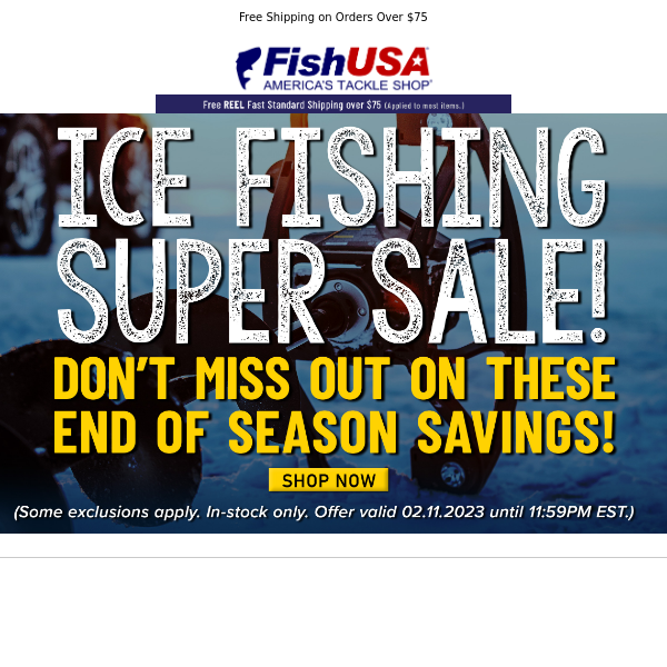 Take Advantage of These End of Season Ice Fishing Savings!