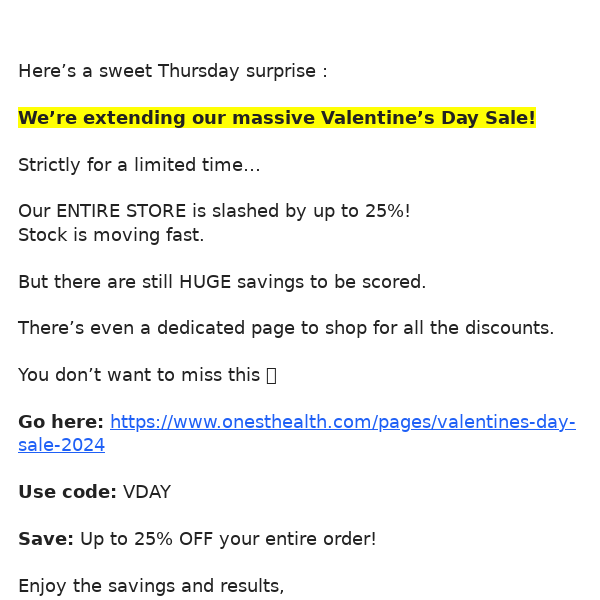 Extended: Valentine's Discounts! 🥰