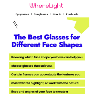The Best Glasses for Your Face Shape!