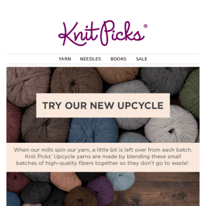 Sustainable, affordable Upcycle yarns!